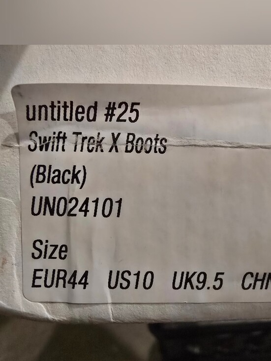 Untitlab Swift Trek X Boots Black Waterproof Outdoor Boots Men\'s US 10 New